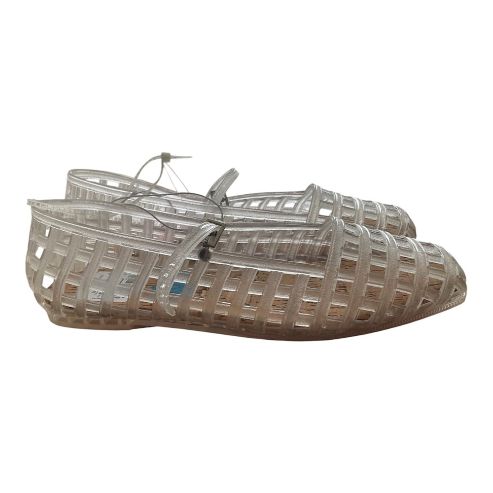 Me too Clear Jelly Fisherman Sandals Square Toe Cork Insole Size‎ 10